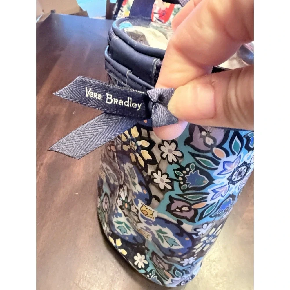 Vera Bradley Clear Lotion Bag Lisbon Medallion Cool NWT Organizer Swimsuit Beach